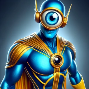 Cyclops from the x-men but his laser shoots from his crotch.