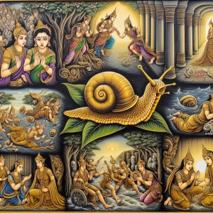 **The Golden Snail (Keong Mas)**: This story involves a kind-hea...