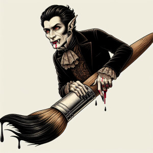 The vampire on the brush