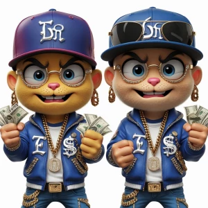 immaculately detailed and desiged cartoonish  Chucky and Tommy f...