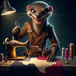 An ultra-detailed, hyper-realistic anthropomorphic mongoose char...