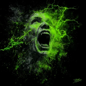 Ink splatter, dirty, cemetery, zombie, torn, 80s slasher film, e...