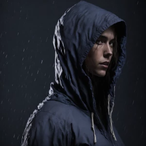 Spider-Gwen wearing a white hooded sweatshirt with a Spider-Man...