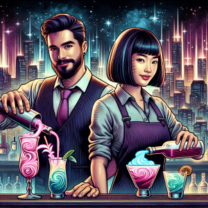 Movie cover art for 2 bartenders opening a bar in the city