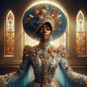 Create an illustration that embodies spirituality and a deep con...