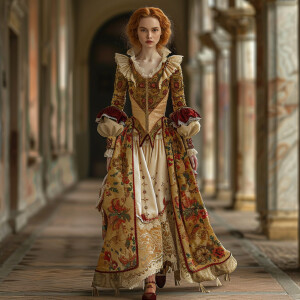 Photorealistic image. Walking down a  Runway walk image. Head to...