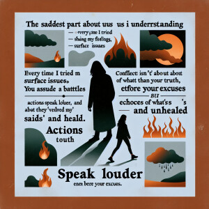 I need help creating some impactful song lyrics from my followin...