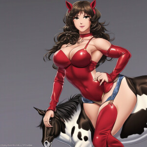 A tiny little sexy muscular pre-teen rubber anthro HORSE model w...