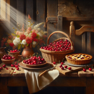 Create a picture perfect photo of a very beautiful vignette of a...