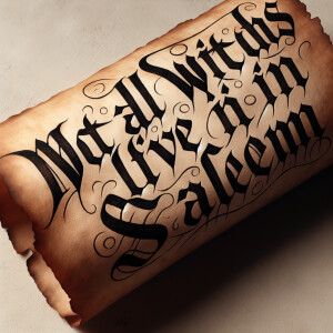 Not All Witches Live In Salem, on scrolled parchment paper