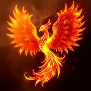 Create an image of a Phoenix that embodies both a spirit and a m...