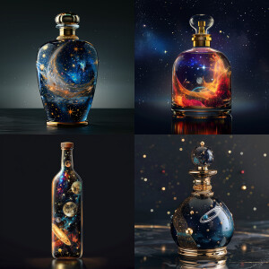 Luxurious glass bottle, luxurious product sticker packaging, uni...