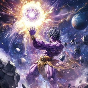 With a mighty roar, the God of Destruction fires his devastating...