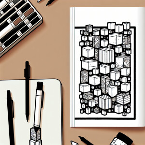 create a doodle with easy to color boxes and aerate a thick blac...