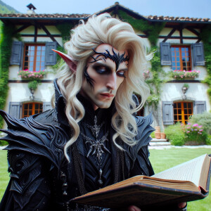 Caranthir-Ar-Fieniel from the Witcher. Black eldritch armor. Pal...
