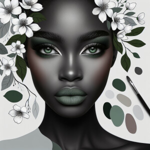 Create a sophisticated and visually captivating image using a mi...