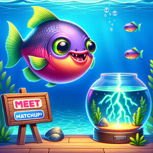 Realistic
Ocean
Cute Purple neon green piranha with no teeth....