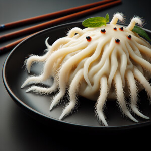 Пельмень с длинными волосатыми ногами