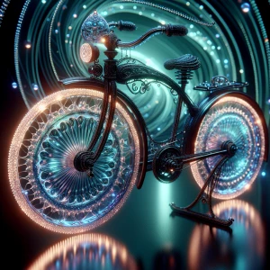 High-resolution digital artwork of a delicate and transparent ob...