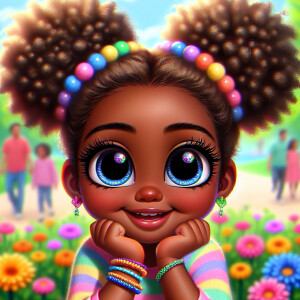 A cartoon-style digital illustration of a young African-American...