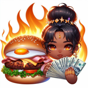 A high-quality high gloss hyper realistic African American melan...