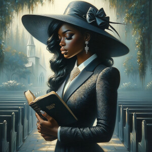 Render an airbrush oil painting of an African American woman wit...