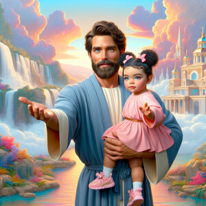 Create a 3D realistic artwork featuring the phrase 'Jesus Saves'...