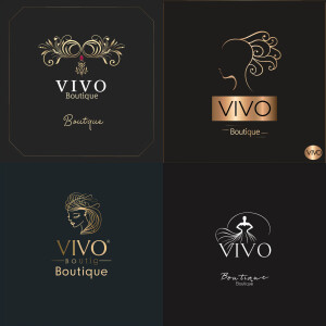 Draw a logo for the women's dress store «VIVO Boutique»
