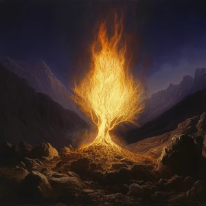 Burning bush of God on Mt. Sinai