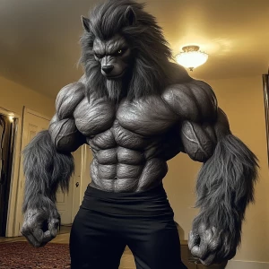 Lycan hairymuscles showing off full body view