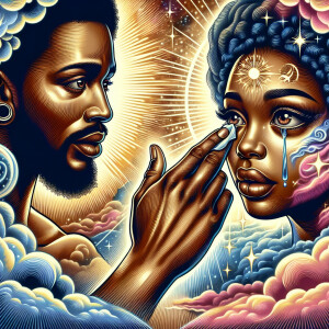 Ensure that the image distinctly represents both Jesus Christ an...