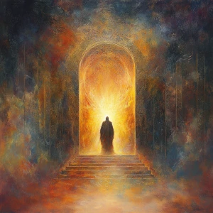 There was the likeness of a throne with the appearance of sapphi...