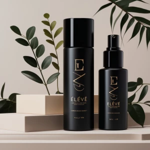 Design branding materials for a luxury skincare line called "Ele...