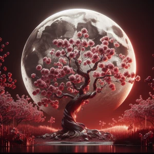 A highly detailed, liquid metal and stylized rendition of a cher...