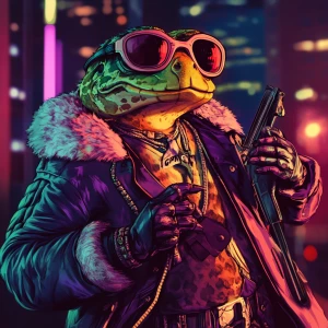 MEME PEPE in GTA art style — — highly detailed character portra...