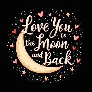 Design a hand-lettered artwork featuring the phrase "Love You to...