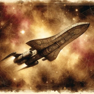 A gracefully aging interstellar ship drifts in the vast expanse...