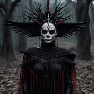 Digital Realistic image of Jack skellington in a dark, gothic fa...