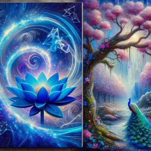 Create an acrylic painting featuring a hyper-realistic depiction...