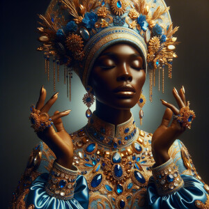 Create an illustration that embodies spirituality and a deep con...
