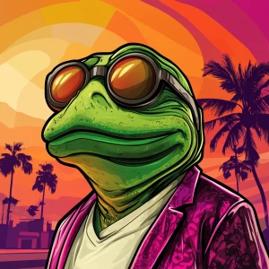 MEME PEPE in GTA art style — Leader of a gang — in the style of...