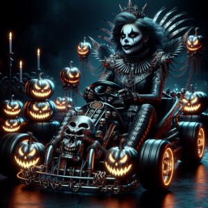 Generate a hyper-realistic image of Harley Quinn portrayed with...