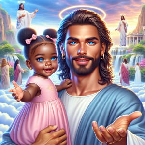 Create a 3D realistic artwork featuring the phrase 'Jesus Saves'...