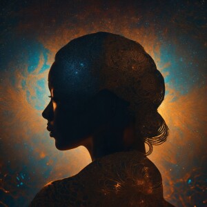 A shimmering ethereal being, the regal illusory interplanetary a...