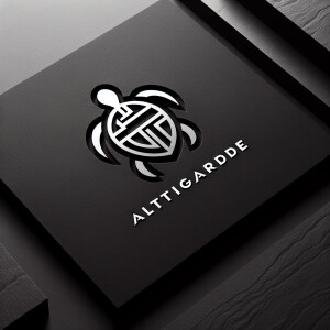 Design a sleek logo for "ALTIGARDE" reflecting luxury and minima...