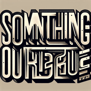The words “SOMETHING OUTRAGEOUS“ in the style of Nine Inch Nails...