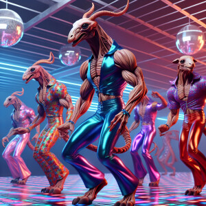 Augmented Mind bending Human- animal Hybrids with huge muscles w...