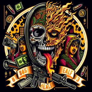 Create  aa cartoonish comic style professional ,  horror-themed...