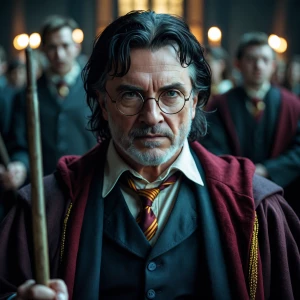 Alan Rickman as Severus Snape