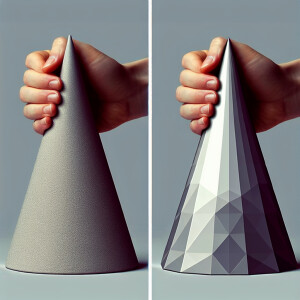 create a image of a conical shape at the bottom, replace it with...